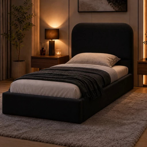 تخت خواب چوبی یک نفره مدل تدی سایز 200*90